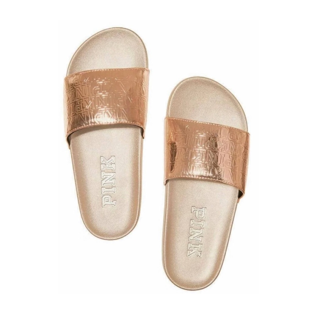 PINK Gold Slip Ons